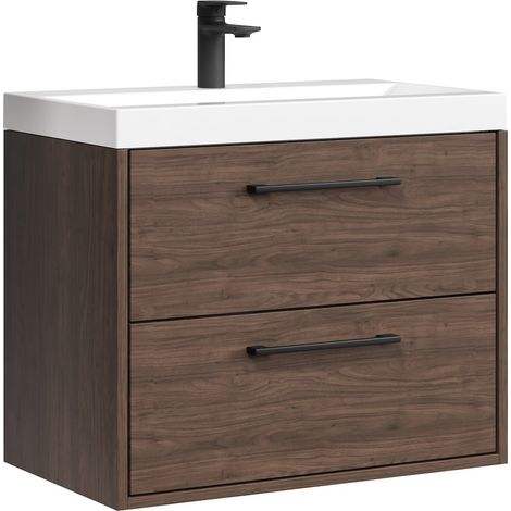 Badplaats Mobile Bagno Set Florence 01 60 cm – Noce – Mobile Sospeso (1/5)