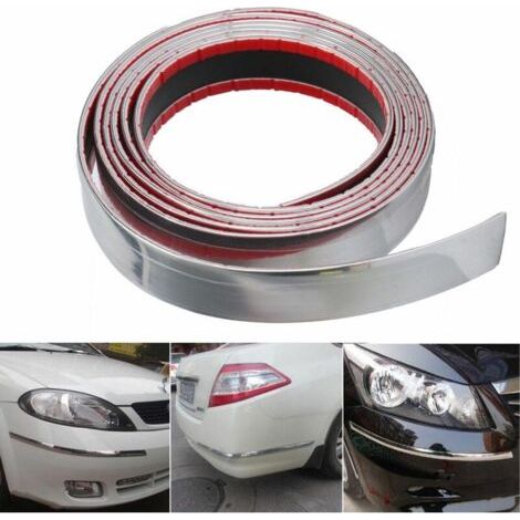 Außen Chrom Streifen Klebeband Aufkleber 2,5 m 30mm Für Auto Decor