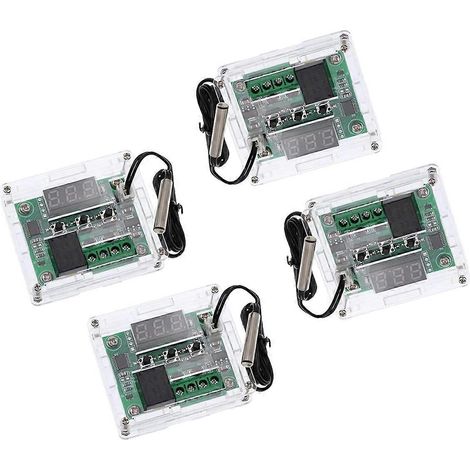 Lot de 4 modules W1209 avec boîtier, carte de contrôle de température numérique 12 V CC (1/5)