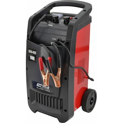 Cargador de baterías Awtools, modelo SUV-455 con arranque, ideal para vehículos, carga rápida, función de arranque, diseño compacto, protección contra sobrecargas, fácil de usar. (1/4)