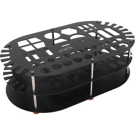Bureau organiseur support de rangement en alliage d'aluminium pour voiture modèle quincaillerie noire (1/5)