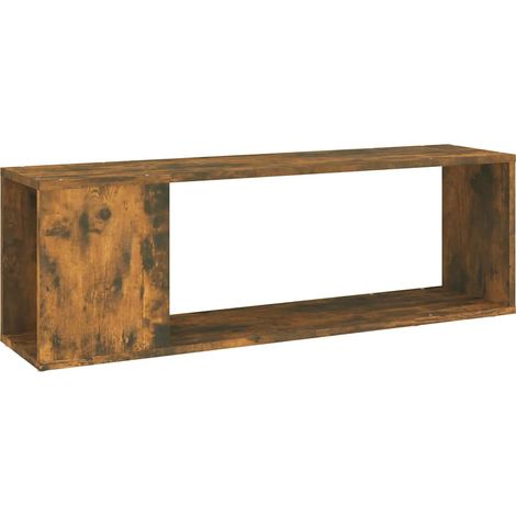 Meuble TV, Étagère TV, Meuble de Salon, Chêne fumé 100x24x32 cm Bois d'ingénierie OIB7298E (1/5)