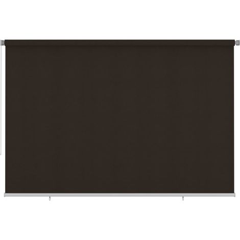 Store roulant d'extérieur 355 (l) x 230 (H) cm marron HDPE vidaXL