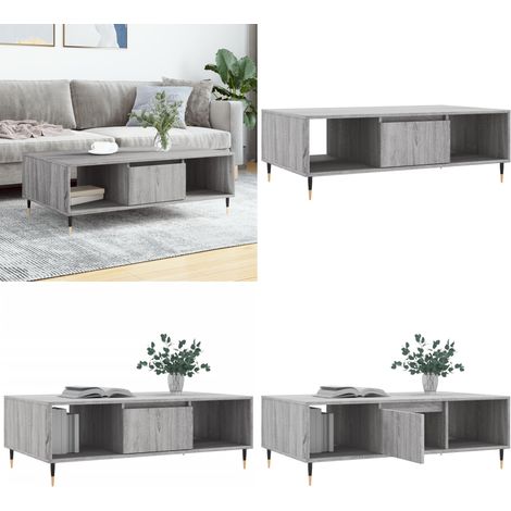 Couchtisch Grau Sonoma 104x60x35 cm Holzwerkstoff - Couchtisch - Wohnzimmerschrank - Beistelltisch - Grau Sonoma - Holzwerkstoff - Home & Living (1/5)