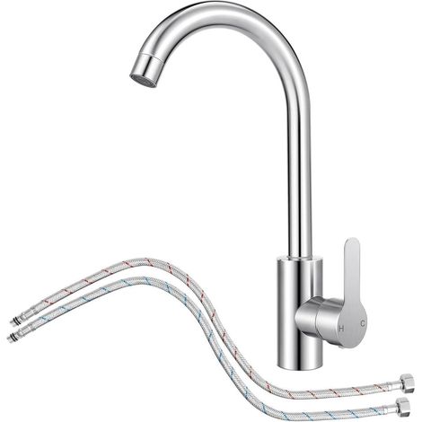 Wasserhahn Mischbatterie Einhand 360 Drehbar Hochdruck Modern (1/5)
