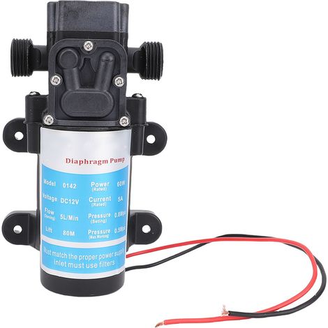 Pompa a membrana autoadescante per lavaggio e irrigazione di veicoli ricreazionali (60 W, prevalenza 80 m, ingresso e uscita G1/2). (1/5)