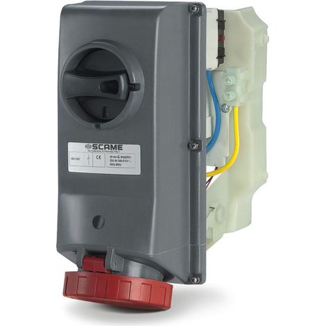 Prise socle saillie (sans base) verrouillable 3P+N+T 32A femelle 346-415V 50-60Hz rouge 6H étanche IP66/IP67 OMNIA