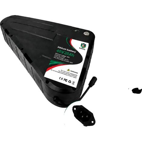 Batería para bicicleta eléctrica, alta capacidad, diseño impermeable, 48V 20AH - 3P - Enchufe (1/2)