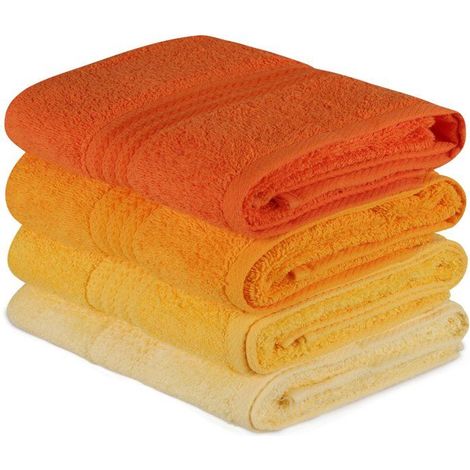 Set di 4 asciugamani da mano - 50 x 90 cm - Giallo (1/4)