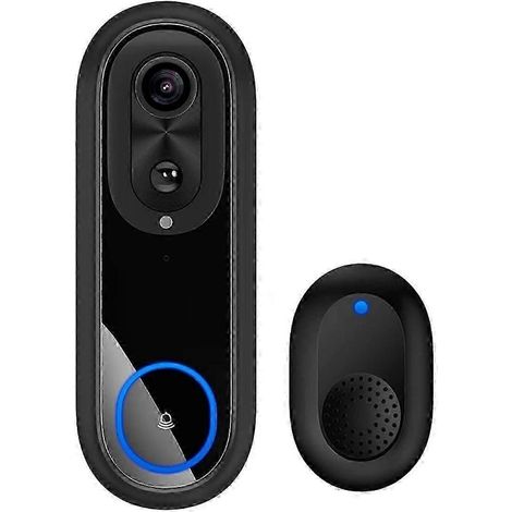 Sonnette vidéo Wi-Fi 5G/2,4G 1080p avec caméra interphone sans fil intelligente, étanche IP65 et luminosité de 7000 ohms (1/5)