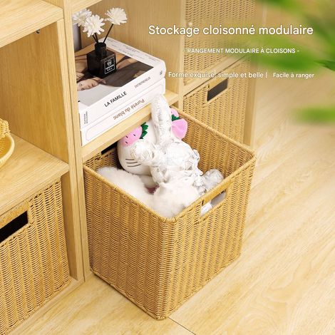 Paniers de rangement pour tables basses, goûters, jouets, boîtes de rangement en plastique et rangement pour la chambre.