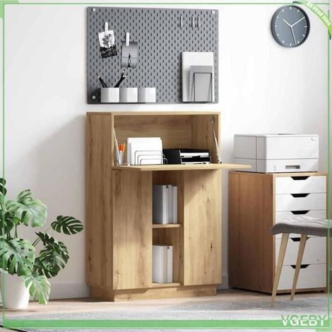 Bureau - Chêne artisanal - 71,5 x 31,5 x 106,5 cm - Bois d'ingénierie - Durable (1/5)