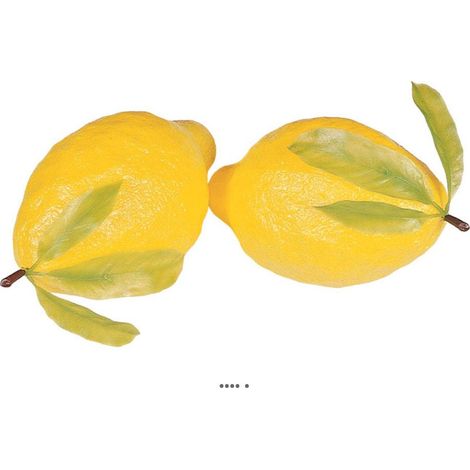 Citron jaune artificiel géant X 2 en Plastique soufflé H 260x150 mm (1/3)