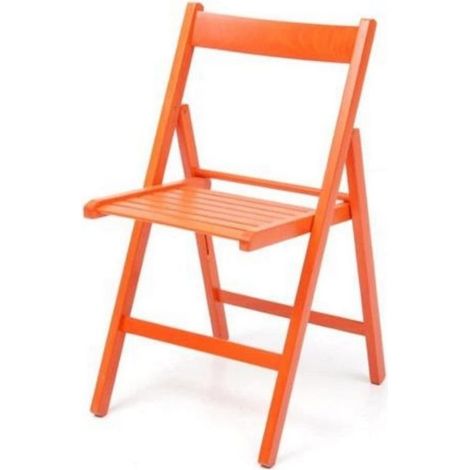 Chaise pliante en bois orange Penelope (1/2)