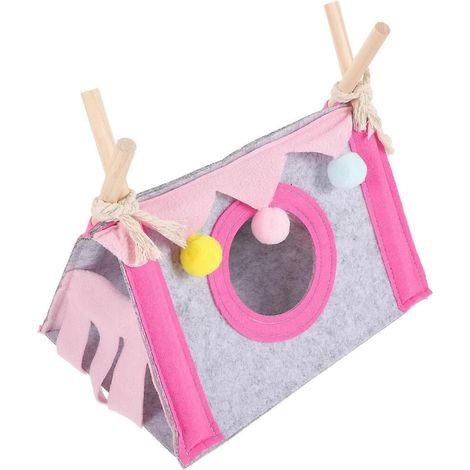 Adorable nid rose pour hamster - Un endroit confortable pour faire la sieste et se cacher (1/5)