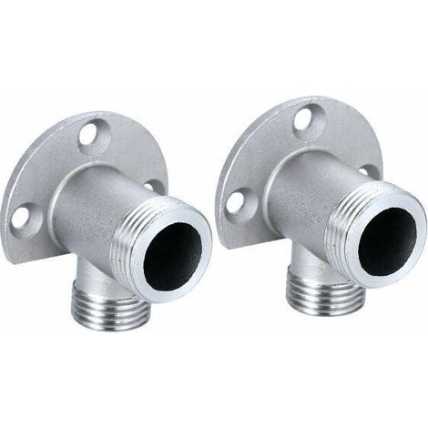 2pcs Kit d'installation pour connecter le tuyau pour robinet apparent. système de douche extérieur. mitigeur thermostatique. conversion encastré en surface (1/4)