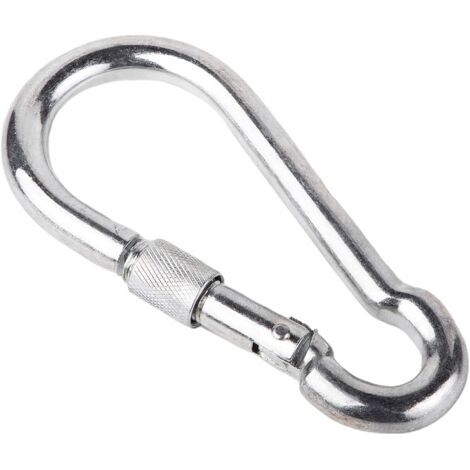 (4 teile/los) 10x100mm Verzinktem Stahl Karabiner Gefedert Schlüssel Ring Clip Haken Schraube Tor Schnalle mit Tür Schloss Schrauben