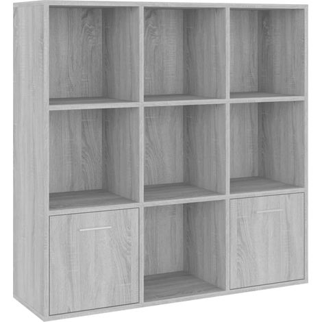 Maison Exclusive - Bücherschrank Grau Sonoma 98x30x98 cm
