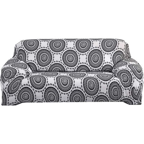 Sofa cover for 1, 2, 3, or 4-seater sofas. Stretch sofa cover with a summer fruit pattern, made of durable, washable, and dust-resistant elastic fabric. Soft sofa cover (SFC-3, 3-seater) (1/5)