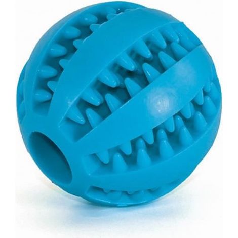 (blue / 5cm)Boule à mâcher en Silicone pour animaux de compagnie, jouet interactif résistant aux morsures, pour petits chiens, netto (1/4)