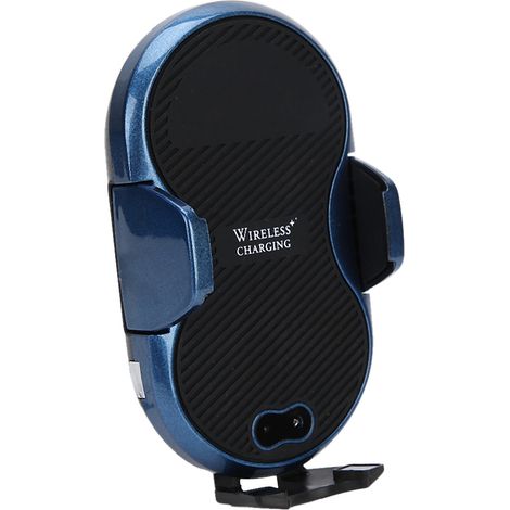 Support de téléphone voiture C8mini bleu, chargeur sans fil à induction infrarouge, fixation grille d'aération ou tableau de bord (1/4)