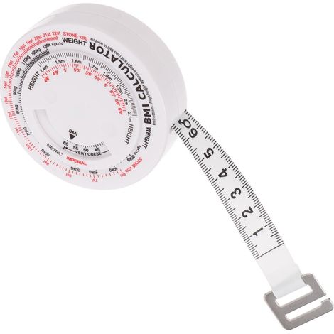 Ruban corporel avec calcul IMC 1,5m/plastique, pour tailleur (1/5)