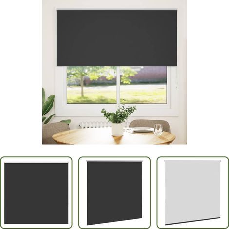 Fensterrollos -  Verdunkelungsrollo Schwarz 160x175 cm Stoffbreite 156,6 cm (1/5)