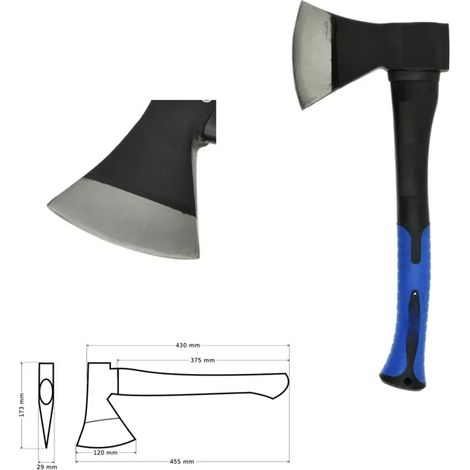 Ascia Geko premium fiberglass axe 1 kg 45,5 cm