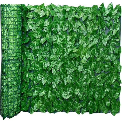 Clture Artificielle de Feuilles de Lierre, 0,5m x 3m Brise Vue Jardin Haie Artificielle en Rouleau, Haie Feuillage Artificiel, Clture d'intimité, écran de Jardin pour Balcon Cour Arrière Patio
