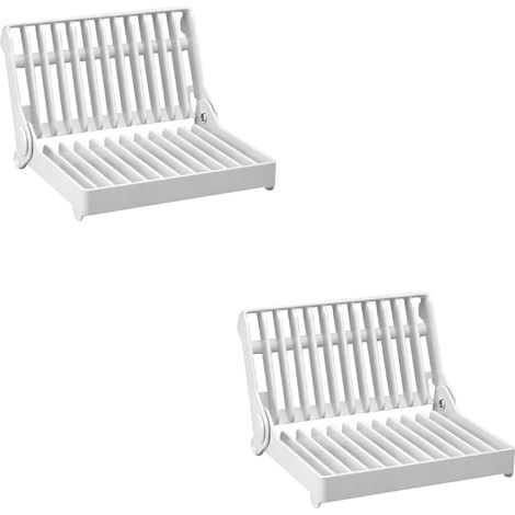 Lot de 2 égouttoirs à vaisselle pour plan de travail, pliables et résistants.-AquaForge (1/5)