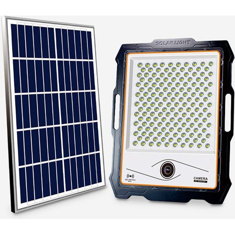 faro LED solare con telecamera full HD integrata wifi 100W 300W 400W IP67 300