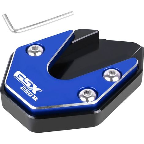 (bleu - GSX250R) Compatible avec les motos SUZUKI GW250 GSX250R GSX 250 R 2021-2023 DL250 : plaque de support de béquille latérale, extension de béquille MaxPower (1/4)