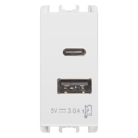 Presa urmet nea usb-a + usb-c 15w 1 modulo bianco - 10331.b