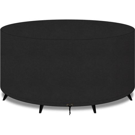Telo di copertura rotondo per mobili da giardino - Oxford 210D - Nero - 130 x 71 cm (1/5)