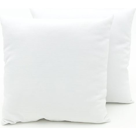 Coppia Cuscini Arredo Imbottiti Tessuto Ottoman In Tinta Unita Colore Bianco 25, misura60x60coloreBianco 25 (1/4)