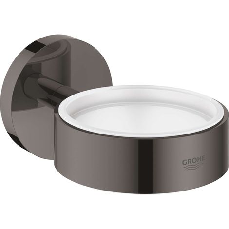 Grohe Essentials - Supporto per bicchiere/portasaponetta, grafite scuro 40369A01 (1/5)