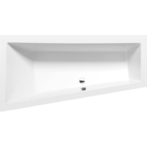 ANDRA L baignoire asymétrique 160x90x45cm, blanc mat