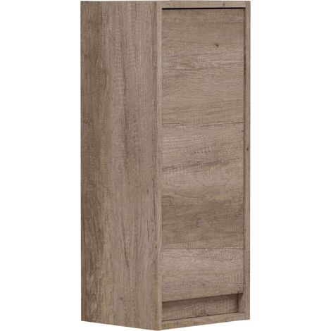 ONDEE - Mueble de baño suspendido colección COTTON - Entregado en kit - Melamina Madera marrón - semi columna 30cm