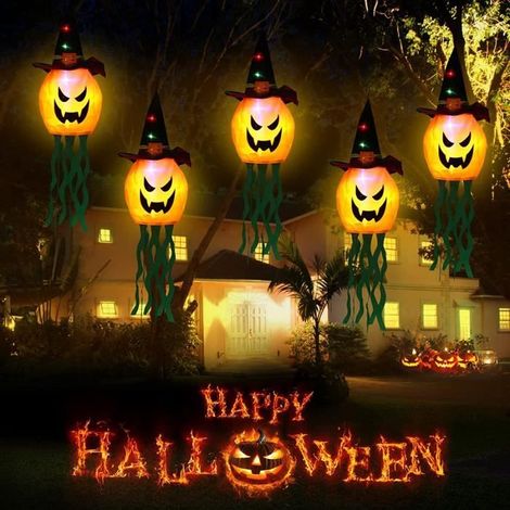 Halloween LED Citrouille Guirlande Lumières,Halloween Decoration Citrouille Lumineuse pour Halloween,Guirlande lumineuse de ficelle. (1/2)