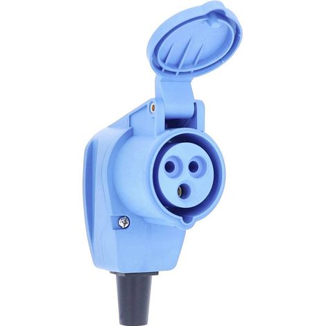 as - Schwabe CEE Giunto angolare caravan - 230 V / 16 A giunto esterno in termoplastica - Per caravan e camper - Adatto per uso esterno - IP44 - Made in Germany - Blu I 60475