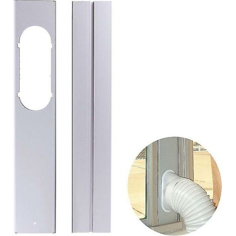 Joint de fenêtre pour climatiseur mobile réglable 130 cm – Plaque PVC 10 cm de large – Installation facile avec ruban adhésif (1/4)