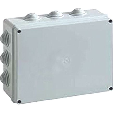 2PZ SCATOLA STAGNA RETTANGOLARE COPERCHIO 12 PASSACAVI IP65 mm240x190x90h (1/3)