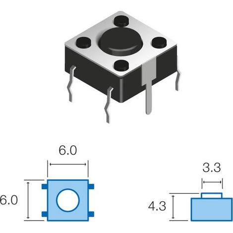 SW063 Pulsador Tacto L: 4,3mm HST0232  C/TT