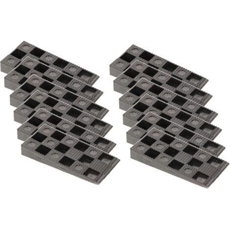 Lot de 25 cales de montage en plastique 94 x 44 x 14 mm pour fenêtre, porte, cadre de fenêtre, noir- (1/5)