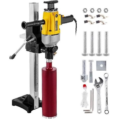 160MM Diamond Core Drill Rig 2180W Base de Support en béton Sec Humide Double Usage poinçonnage/perceuse for maçonnerie Roche céramique