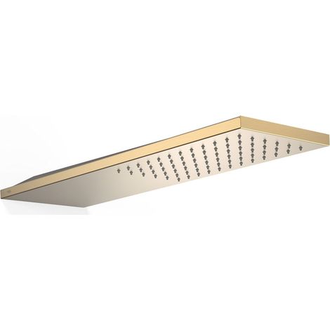 TRES 29990303OM COMPLEMENTOS DE DUCHA Rociador De Ducha A Pared Color Oro Mate 24K - ref: 29990303OM