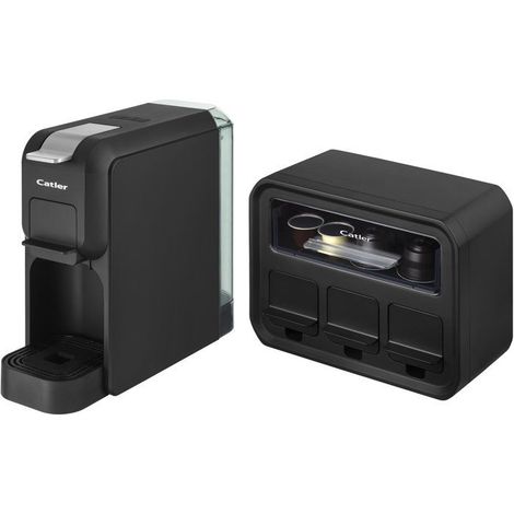 Máquina de café de cápsulas CATLER Porto ES 721 - Compatible con Dolce Gusto - Nespresso - Caja de almacenamiento de cápsulas - Negro (1/5)