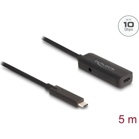 Delock Cable de extensiÃ³n activo USB 10 Gbps USB Type-Câ¢ 5.00 m Prolific PL2586