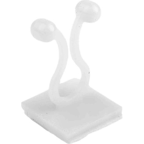Clip serre-câbles auto-adhésif, Ø max 7.9mm en Nylon ( Prix pour Sachet de 20 )