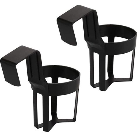 Lot de 2 porte-bouteilles pour voiture en acrylique butadiène styrène, couleur noire, montage sur la partie intérieure de la fenêtre du camion à tasse à l'intérieur. (1/5)